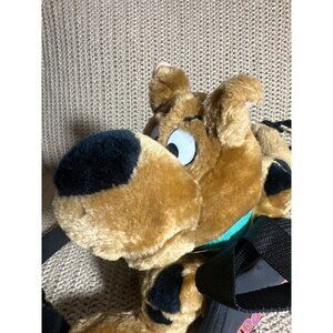 Vtg Scooby Doo Plush Backpack w/ Adjustable Straps & Zippered Mini Storage Bag